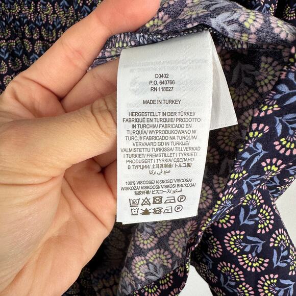 Boden Crew Neck Navy Dandelion Pop Mini Dress - Picture 5 of 12